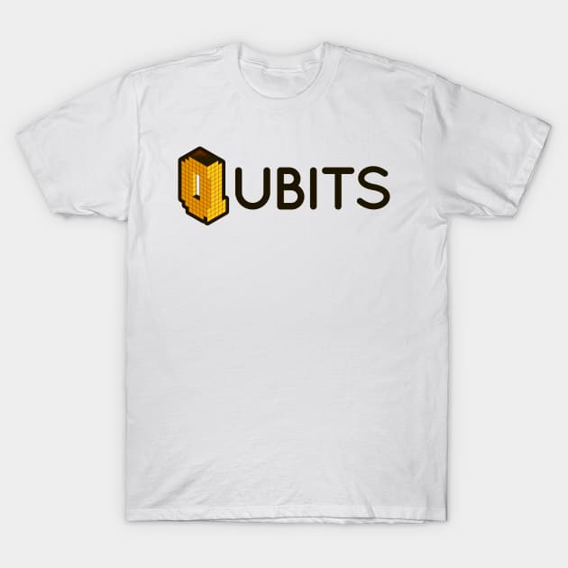 Qubits (pixels + yellow) T-Shirt by thisleenoble